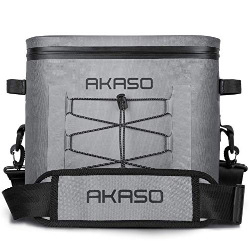 AKASO Cooler Bag for 24 Cans, Leakproof & Waterproof Soft Cooler Keep Cold & Warm up to 60 Hours, Soft Sided Cooler Bag Tiktok for Camping, Fishing, Road Beach Trip, Hiking, Picnics