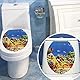 1Pc Abnehmbare WC-Sitz Aufkleber Ocean Forest Sky Fisch Vinyl Aufkleber Badezimmer Dekor A langlebig und praktisch,WC Zubehör,Aufkleber für Toilettendeckel,Küche,Haushalt and Wohnen