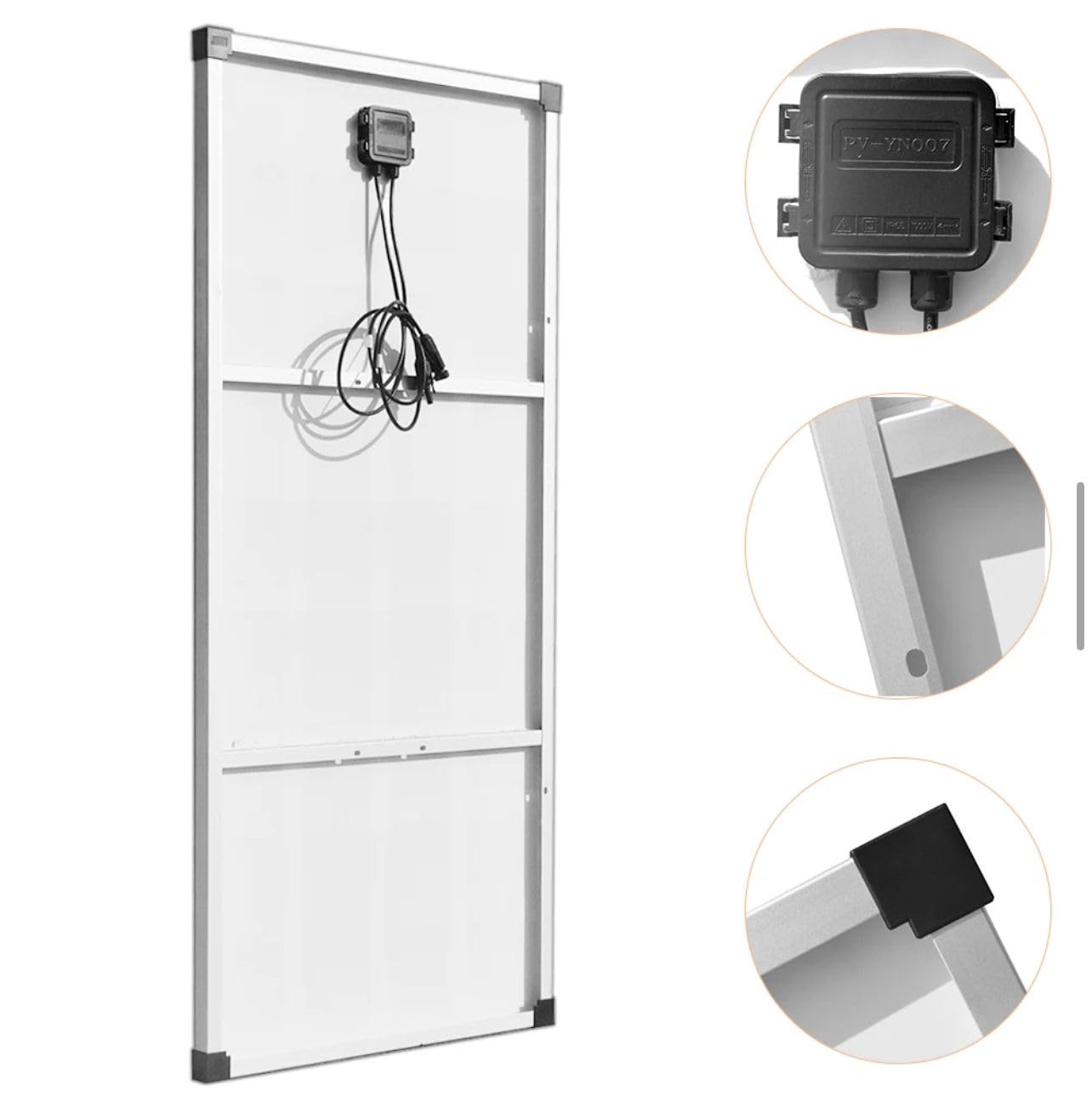 Pannello Solare Fotovoltaico 250W 12/18V Dimensioni: 148 × 67 × 3 cm Monocristallino Adatto Veicoli, camper e barche