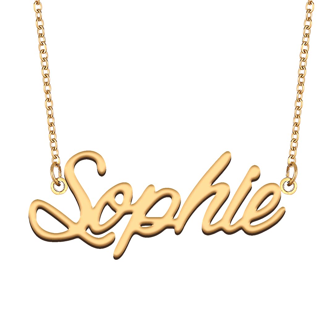 GR35Z9 Name Necklace Gift for Her His Friend Fans Birthday Wedding Christmas Jewelry