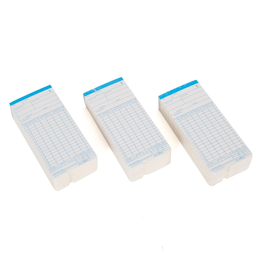 250 tarjetas de sello mensuales, 18 cm, tarjetas de sello, tarjetas semanales, reloj de tiempo, organizador, oficina, accesorios de almacenamiento para reloj de sello, reloj de punzón, registro de