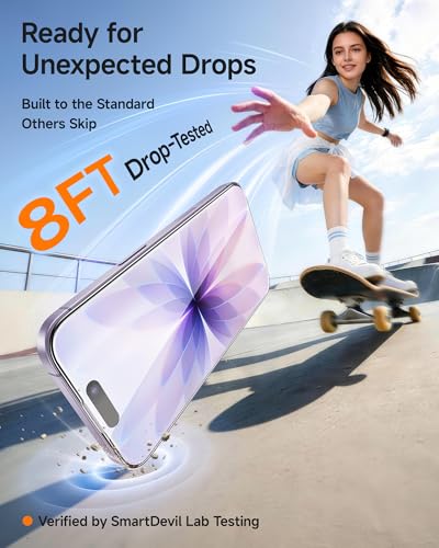 Image of SMARTDEVIL 3 Pack Screen Protector for iPhone 17, Optical Clear 9H Tempered Glass, 2X Impact Resistance, Anti-Fingerprint Coating, SmartPull Box Bubble-Free Install