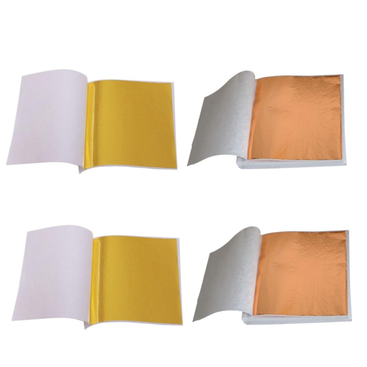 SEWACC 3sets Sheets Art Foil Paper Imitation Leaf Sheet Foil for Crafts Makeup Gilding Decoration 200sheets*3