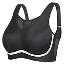 SYROKAN Women's High Impact Sports Bra Plus Size Wirefree Non-Padded Full Figure Bra