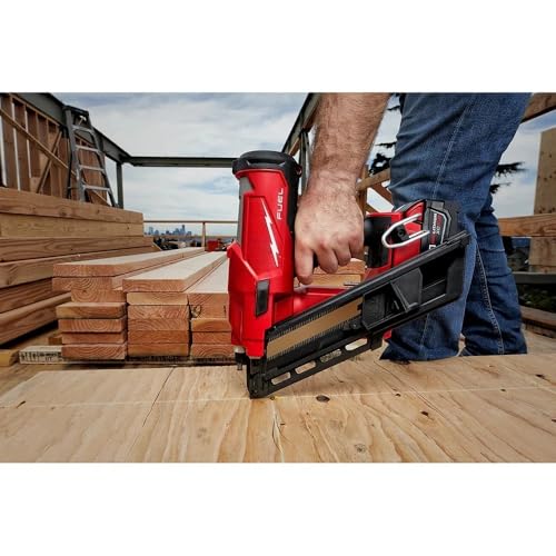 Image of 2745-20 for Milwaukee M18 Brushless Cordless Framing Nailer - Bare Tool | Length 14.1 in Height 15.2 in Width 4.7 in Weight 9.4 lbs