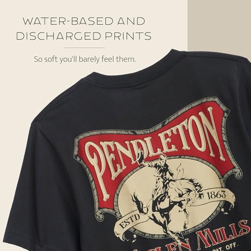Image of Pendleton Men's Graphic T-Shirt, 100% Cotton Short Sleeve Tee, Soft Water-Based Print Casual Shirt, Crew Neck