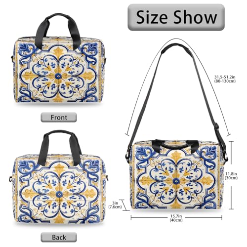 Bolso para laptop 16 pulgadas con patrón cerámico impermeable miniatura 6