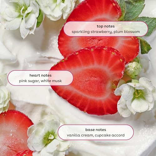 Image of eos Cashmere Body Wash - Strawberry Dreams, Moisturizing Body Wash, Creamy Gel Formula, with Shea Butter, Glycerin, Vitamin E, pH Balanced, Sensitive Skin, Vegan, 16 fl oz