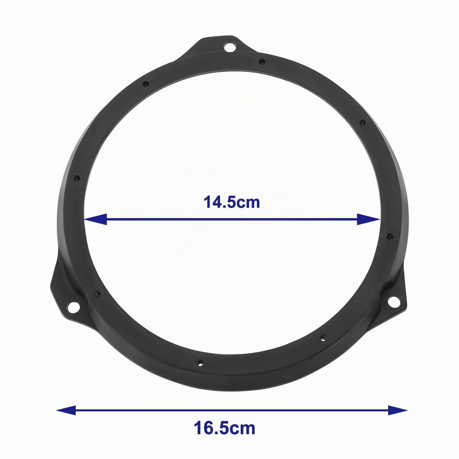 165mm 6,5 Zoll Lautsprecheradapterhalterungsring Vorder- Und Hintertür-Lautsprecheradapter Kunststoff Kompatibel mit Fiesta Ab 2008 mit 2-teiligem Kabeladapter