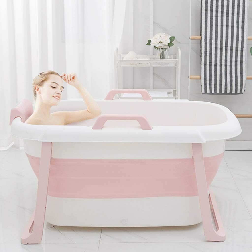 YXYH Grande Bañera Plegable, Barril De Baño for Adultos Resistente Al Desgaste Antideslizante Doble Drenaje Ergonomía Portátil Piscina/Cubo Moderno