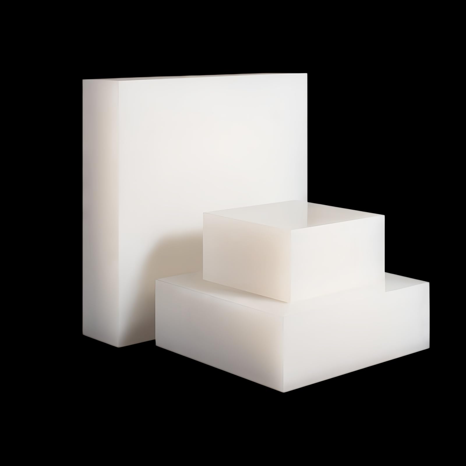 Purzen Silicone Rubber Square Block 400X400mm Anti Vibration Non Slip Silicone Gasket for Furniture Industrial Equipment Home 1 Pcs,50mm