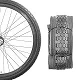 Simeiqi Bike Tire,26' x 2.125' Folding Beach Cruiser Bicycle Replacement Tires-Black/White Side Wall...