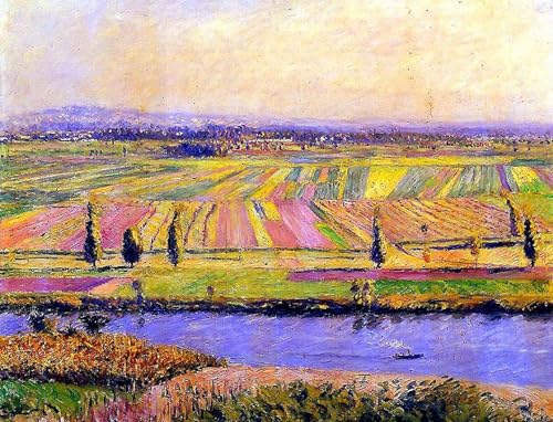 Toile Caillebotte plaine de Gennevilliers pour Rompre la Monotonie d'un Bureau