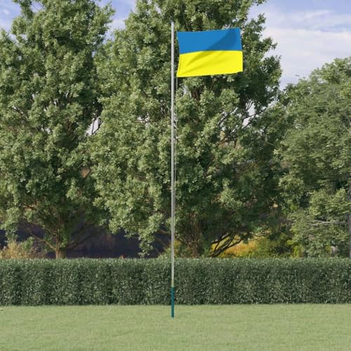 Mât en aluminium avec drapeau Ukraine XGWKCNV Decor, une structure élégante et résistante