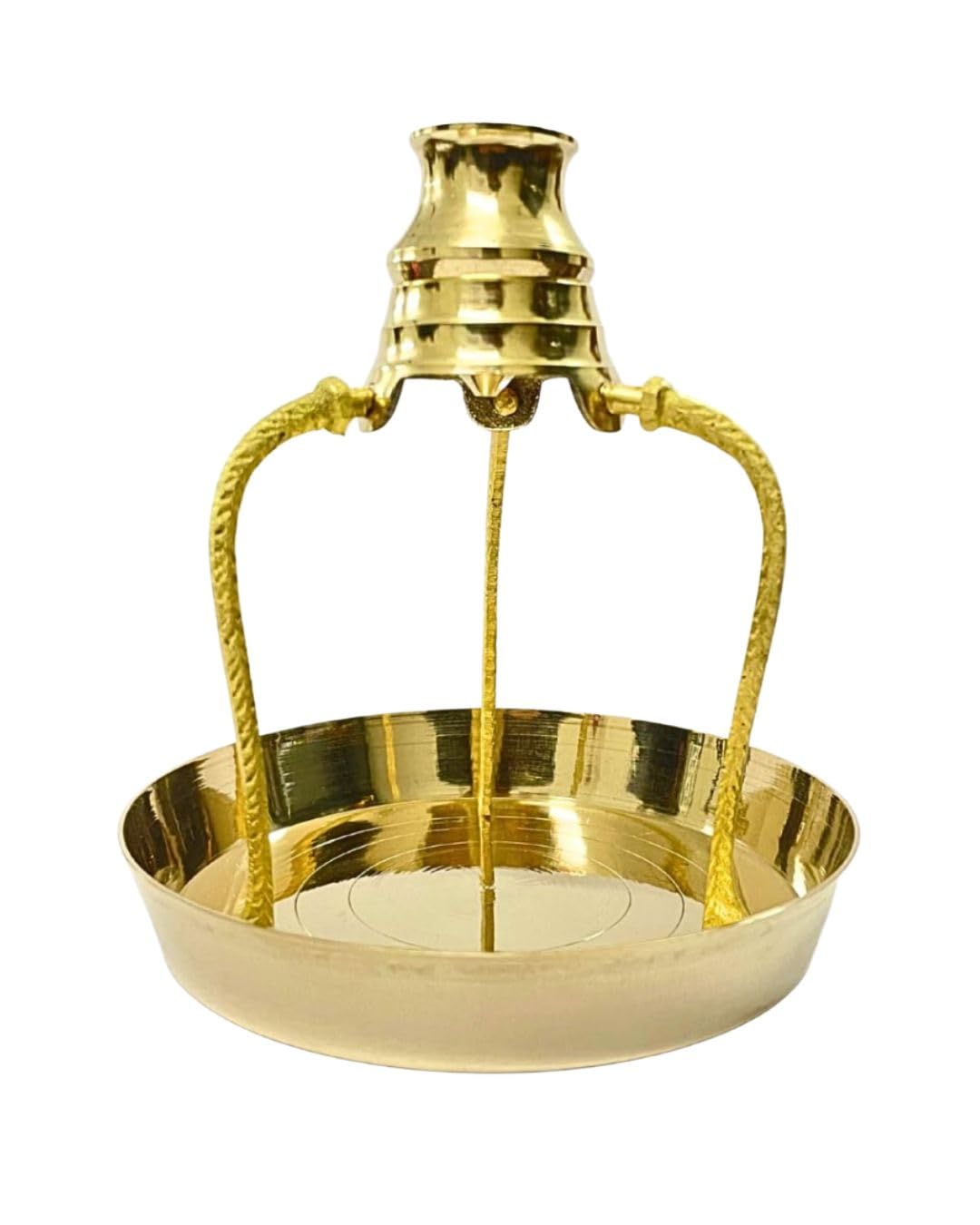 Brass shivling Abhishek patra Set jal Dhara Stand lota Kalash Plate Home mandir Daily mahadev puja Shiva Lingam jaldhara Water Dripping Pot samagri shavratri shravan maas Pooja thali.-image-1