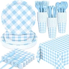 Blue Gingham Round