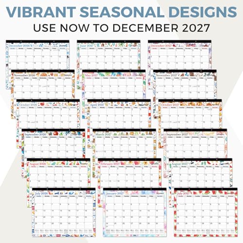 Image of CRANBURY Desk Calendar 2026-2027 22x17, Jul. 2026 to Dec. 2027, Thick Paper, Sturdy Backboard, 18 Months Calendar for School Office Desktop Organizing, Large Wall Monthly Planner with Stickers