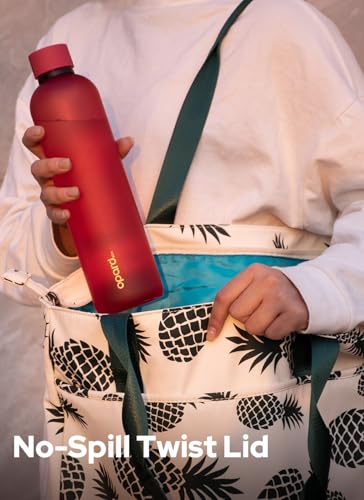 Image of Opard Slim Water Bottle 32oz, Dishwasher Safe Plastic Water Bottle BPA-Free, Leakproof Screw Top, Cranberries Red, Reusable for Travel School Sport Gym Hiking