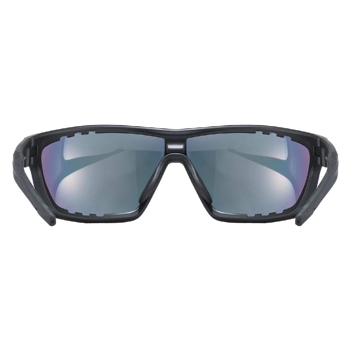 uvex sportstyle 706 CV V - okulary sportowe unisex - samobarwiące i lustrzane - wzmacniające kontrast - black matt/red - one size