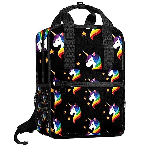 Sac à dos pour garçon licorne multicolore de 35,5 cm avec des bretelles réglables