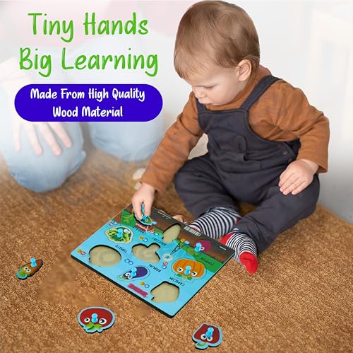 Image of Wooden Vegitable Learning Toys Puzzle for Brain Training /jorky Cutting Puzzle for Home /School /Non-Toxic /Education Memory Games for Baby Boy and Girl, Eco Friendly