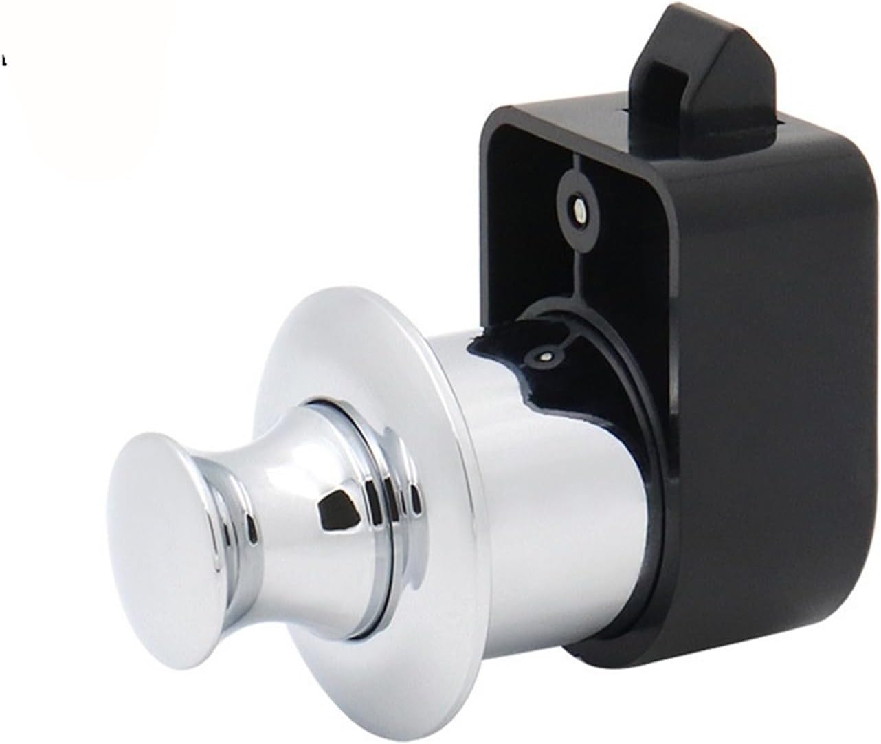 Black Push Button Lock 25mm Cut Hole RV Motorhome Kitchen Cabinet Lock Keyless Drawer Lock Handles Yachts Furniture Hardware 1Pcs