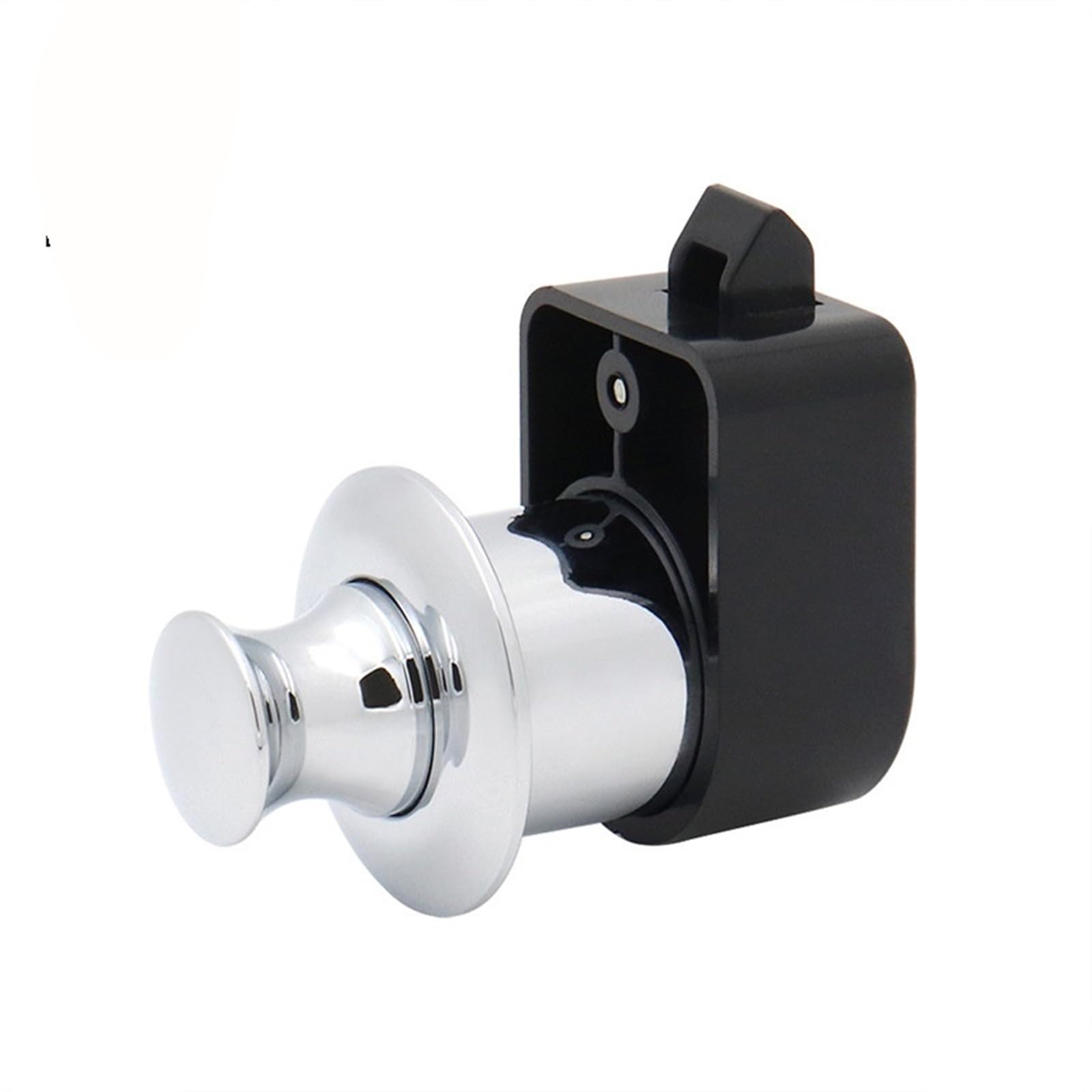 WPOIYHGBY Black Push Button Lock 25mm Cut Hole RV Motorhome Kitchen Cinet Keyless Drawer Handles Yachts Furniture Hardware 1Pcs