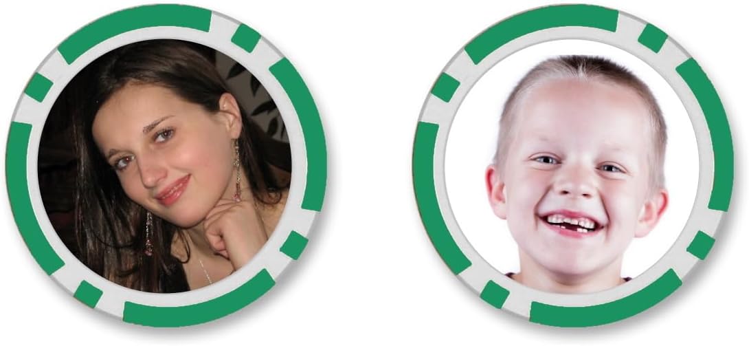 Personalized Memento Poker Chips - Photo Upload Front and Back Images - Official Size and Weight