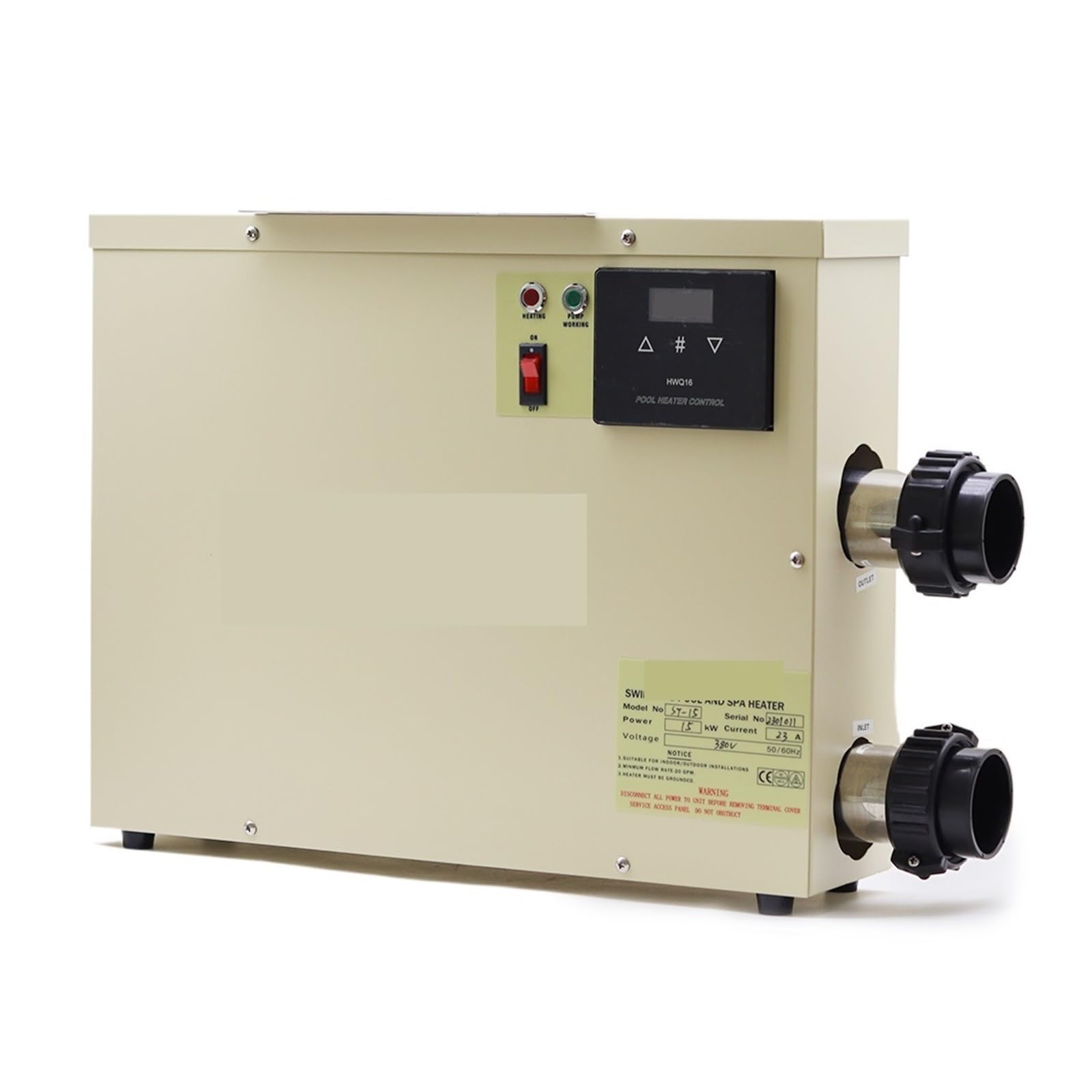 11KW elektryczny cyfrowy podgrzewacz wody termostat do basenu SPA wanna z hydromasażem regulacja temperatury ogrzewania - Termoprzepływ