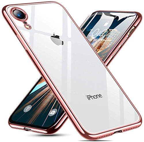 最安値 Iphone Xr ケース 透明ケース ソフトケース Tpuケース 全面保護 背面クリアケース メッキ加工 Qi 充電 対応 耐衝撃 薄型 一体感 おしゃれ 人気 ローズゴールドの価格比較