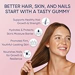 Moerie Hair Skin and Nails Gummies for Women & Men - Biotin for Hair Loss, Gummy Vitamins & Growth Dietary Supplements - Sugarbear for Thicker Hair - Allergen Free - 60 per Serving - Balanced Diet - Image 4