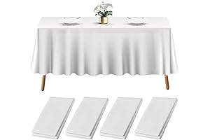 Select Range Pack of 4 - White Disposable Tablecloths 108 x 54 Inches
