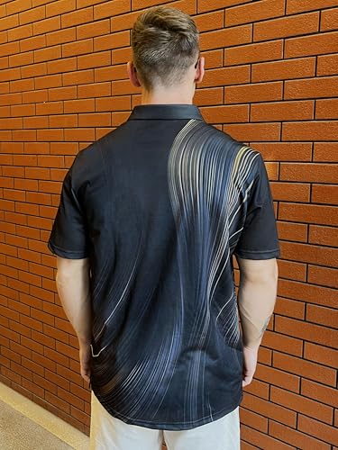 Polo deportivo cristiano para golf, camiseta negra de rendimiento con diseño de cruz dorada, manga corta miniatura 5