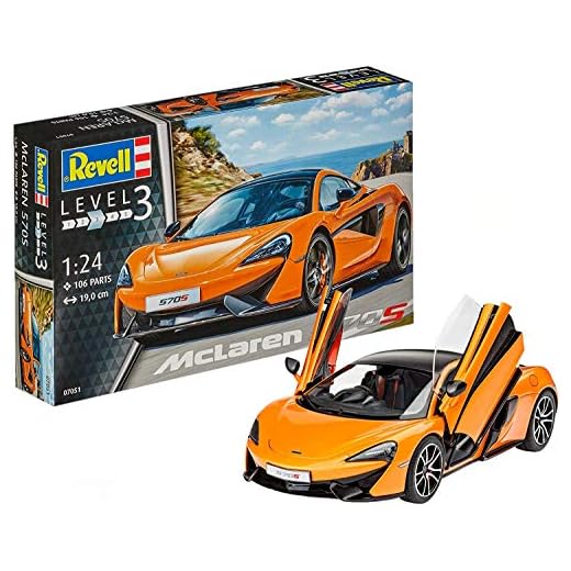 Revell MC Laren Maqueta McLaren 570S, Kit Modelo, Escala 1:24 (07051), 19,0 cm de Largo