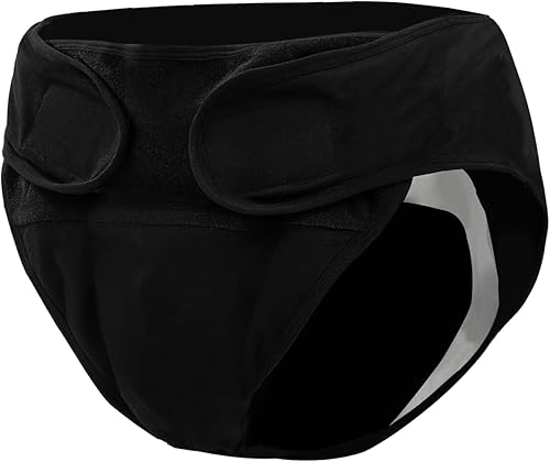 Fundas de pañales para adultos, impermeables, pantalones de plástico para incontinencia ajustables con forro absorbente, ropa interior de goma