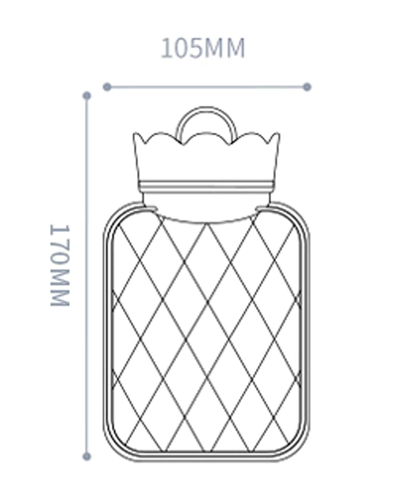 Bolsa Agua Caliente para Calentar Manos Botella De Agua Caliente De Lujo, Bolsa De Agua Caliente Aliviar El Dolor, para Las Piernas del Cuello Trasero Botella De Agua Caliente(Pink)