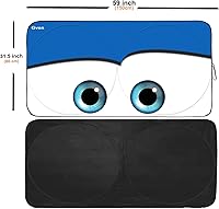 Vista 2 de Gven Parasol para parabrisas, original patentado Car Eyes 2025, visera solar, protección solar interior del automóvil, protector de ventana