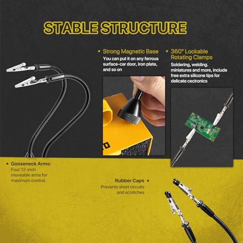 Image of KOTTO Solder Fume Extractor with 2 Magnetic Helping Hands and 5 Carbon Filters -Breathe Fresh Air for various Welding Scenarios, Essential for DIY Soldering, Phone Repair, Hobbies, Jewelry, and Crafts