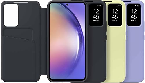 Miniatura 10 de Samsung Funda para teléfono Galaxy A54 5G S-View, funda protectora con ranura para tarjetero, ventana de visualización con toque de dedo, versión