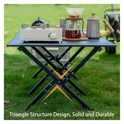 Table de camping pliante en acier au carbone portable taille M - 3