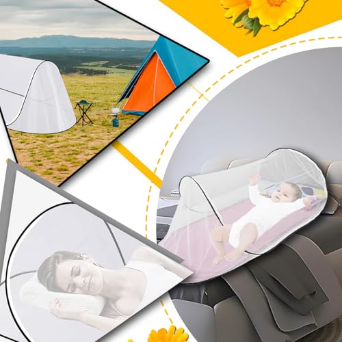 Pop Up Moskitonetz Bett, 200 x 80 x 56 cm Faltbares Moskitonetz, Faltbares für Einzelbett, für Bett, Reisen, Outdoor Campin