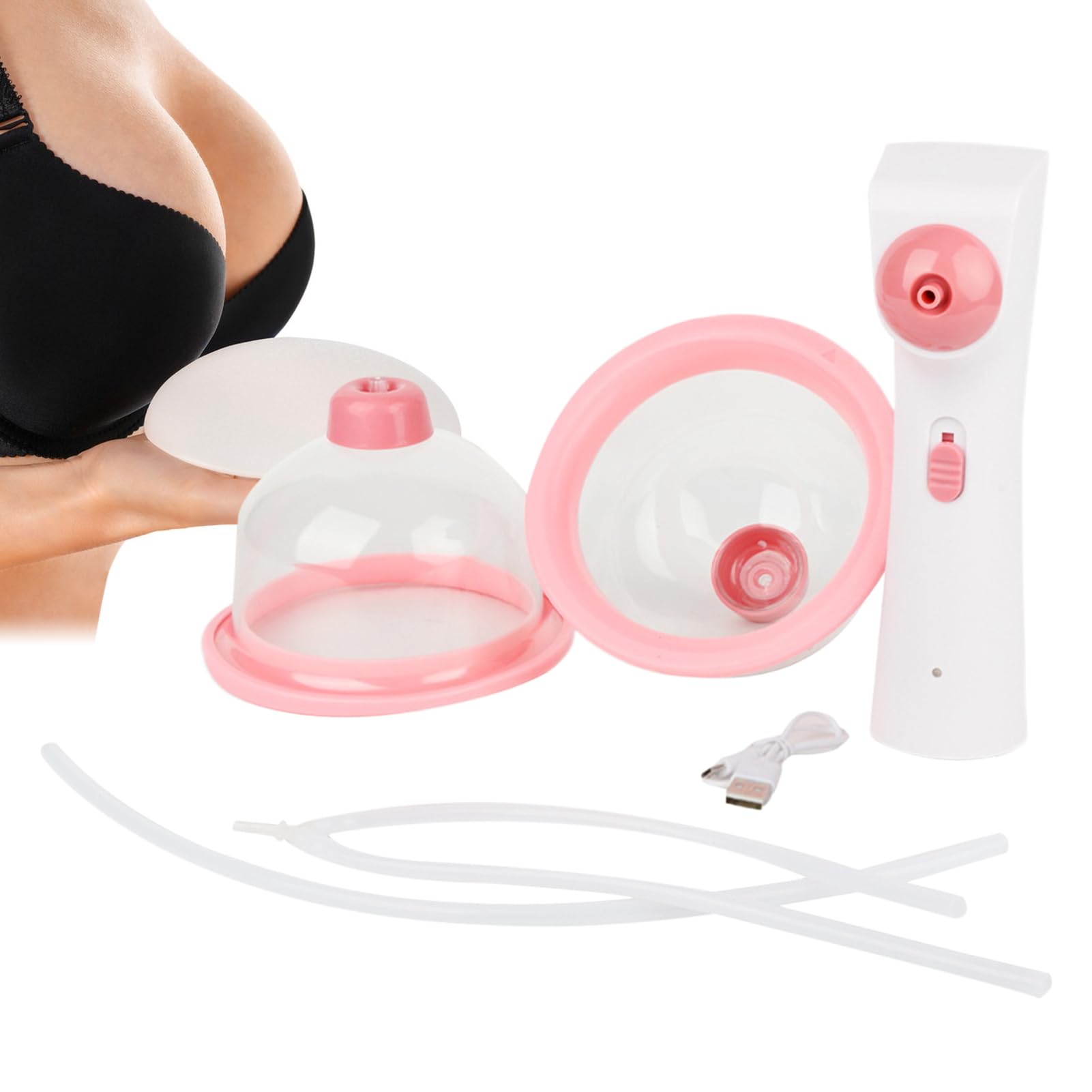 Stimulateur Mammaire Électrique - Massage Thoracique USB Anti Affaissement | Dispositif de Ventouse Mammaire Électrique pour Femmes et Proches