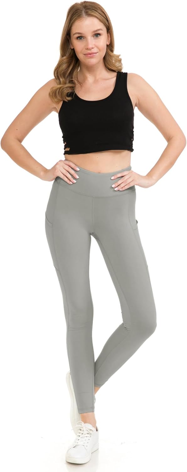 Leggings Depot High Waist Athletic Leggings for Women Tummy Control Pocket Yoga Pants - Image 5