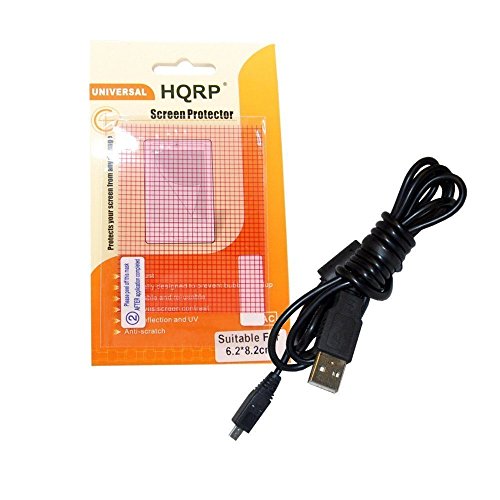 HQRP Câble USB/Cordon de Transfer pour Appareil Photo numérique Kodak EASYSHARE Z710 / Z712 is / Z730 / Z740 / Z760 / ZD710 + HQRP Protecteur d'ecran LCD