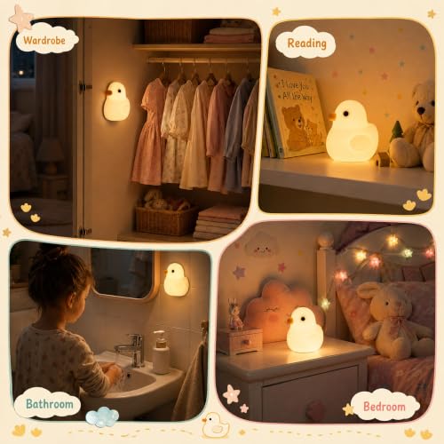 Image of Attivolife Duck Night Light Motion Sensor Kids, Magnetic Locker Light