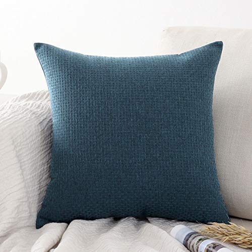 Jepeak núcleos de maíz Corduroy Tejido Manta Fundas de Almohada Cuadrado Decorativo Funda de Almohada Funda de cojín para sofá o