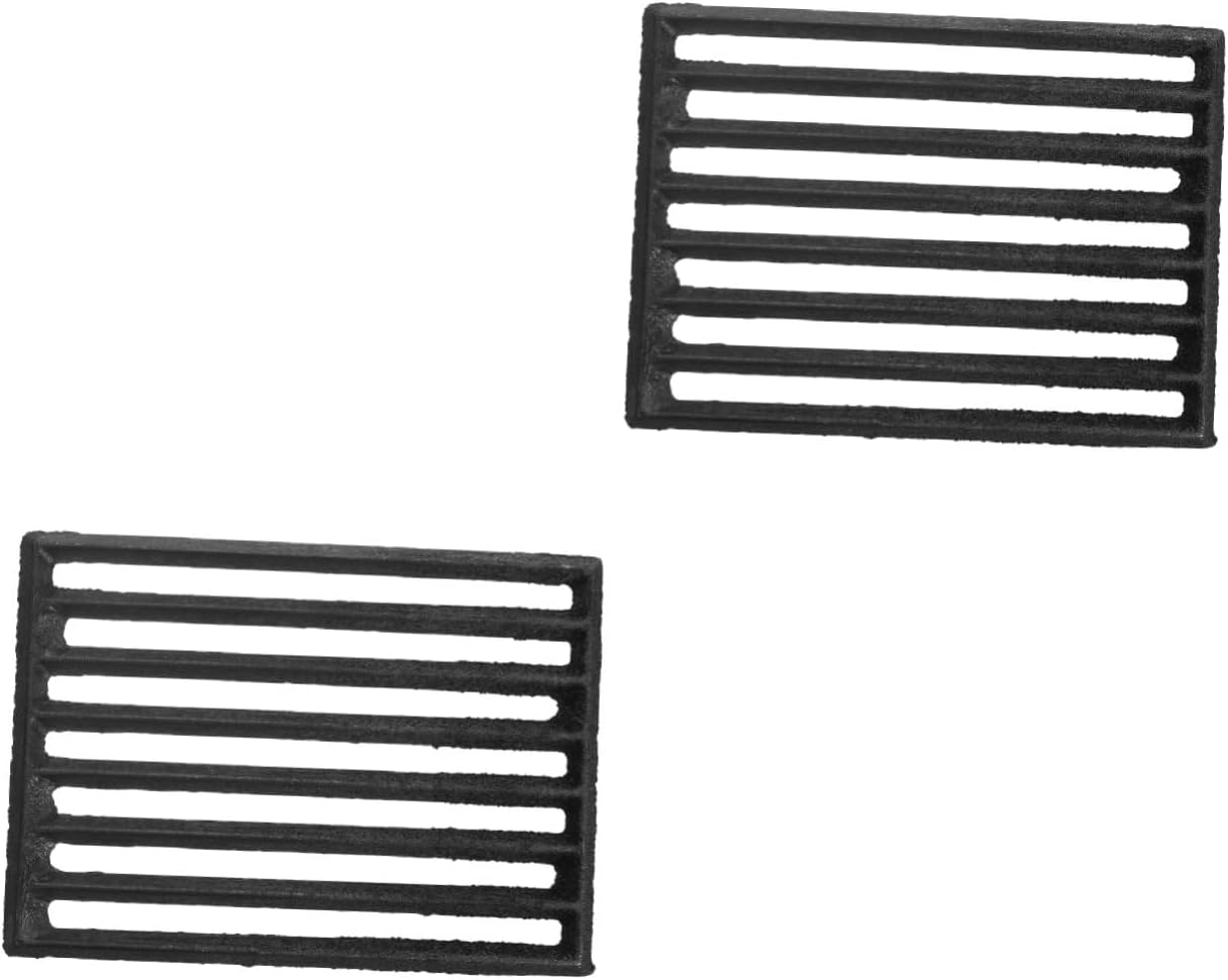 PartyKindom 2pcs Firewood Fireplace Grate Metal Fire Grate Stove Fire for Indoor Outdoor Use