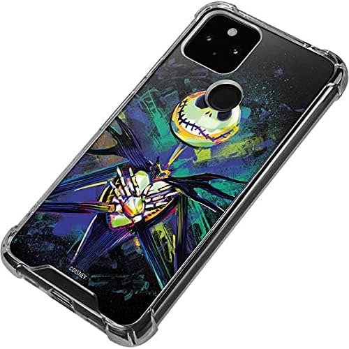 Skinit Clear Phone Case Compatible with Google Pixel 4a 5G - Officially Licensed Disney The Nightmare Before Christmas Jack Skellington Art Design
