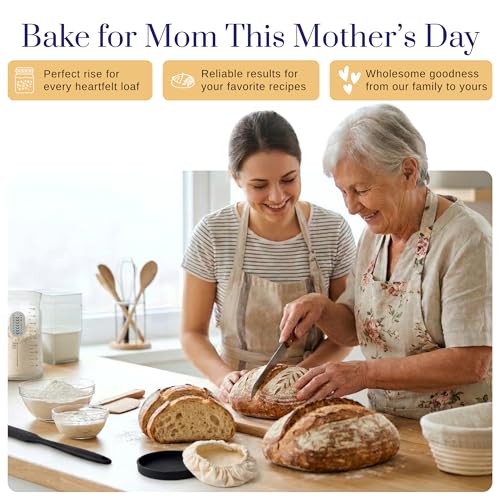 Image of Gluten Free Sourdough Starter - 100+ Year Old Dehydrated Heirloom Style Sourdough Starter Kit for Sourdough Bread, Pizza, Buns, Pancakes, Muffins | Easy to Use | Beginner Friendly