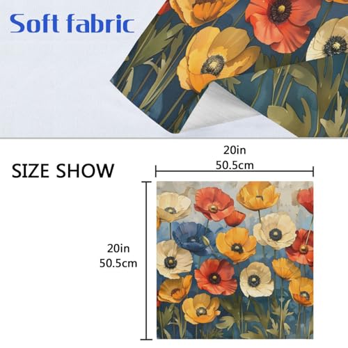 Servilletas de Tela con Diseño Floral Multicolor Set x6 miniatura 6